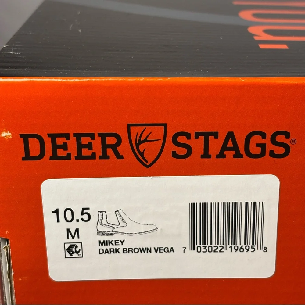 Deer Stags “Mikey” Dark Brown Chelsea Boots | Men’s 10.5 M | Slip-On Dress Boots